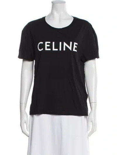 Pre-owned Celine Crew Neck Short Sleeve T-shirt W/ Tags In Black