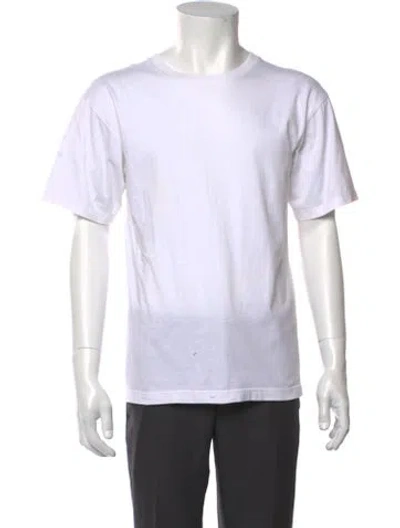 Pre-owned Celine Crew Neck Short Sleeve T-shirt In White