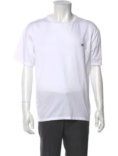 Pre-owned Celine Crew Neck Short Sleeve T-shirt In White