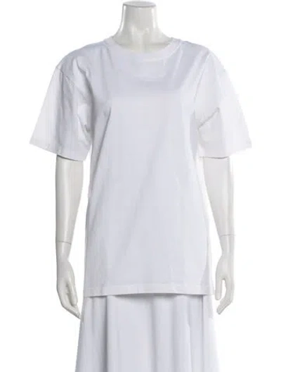 Pre-owned Celine Crew Neck Short Sleeve T-shirt In White