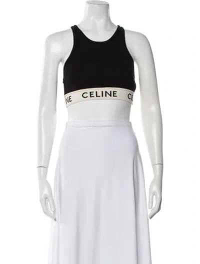 Pre-owned Celine Crew Neck Sleeveless Sports Bra