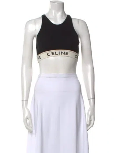 Pre-owned Celine Crew Neck Sleeveless Sports Bra In Black/neutrals