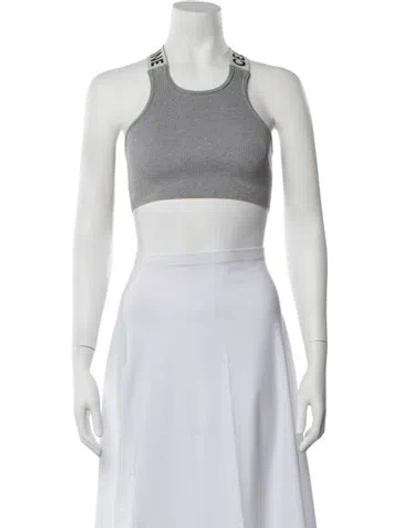 Pre-owned Celine Crew Neck Sleeveless Sports Bra In Grey