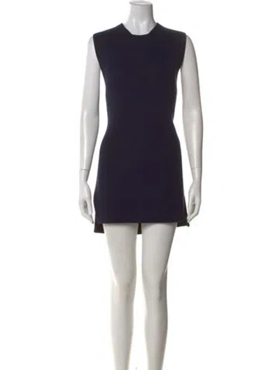 Pre-owned Celine Crew Neck Sleeveless Top In Blue