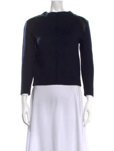 Pre-owned Celine Crew Neck Sweater In Black/blue