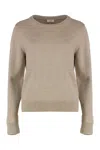 Celine Crew Neck Sweater In Cashmere In Brown