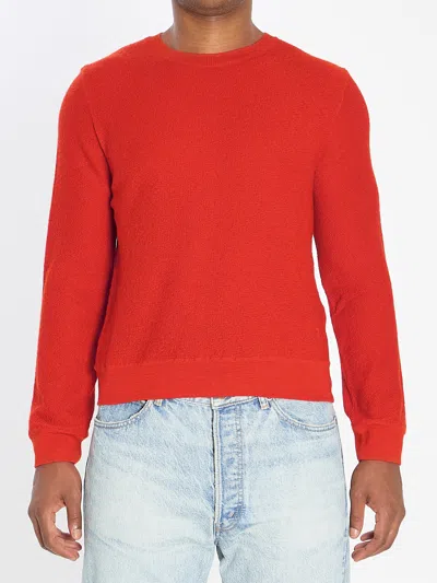 Celine Crew Neck Sweater In Wool In White