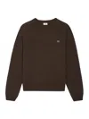 Celine Logo-embroidered Wool And Cashmere-blend Sweater In Brown