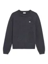 Celine Pullover Wool Cashmere Sweater In Gray