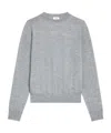 Celine Crewneck Sweater In Thin Cashmere In Gray