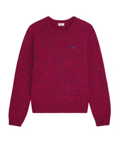 Celine Crewneck Sweater In Wool And Cashmere In Multi