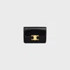 Celine Croc-embossed Leather Card Case In Black