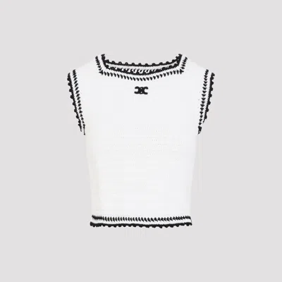 Celine Crochet Cotton Top In White