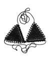 Celine Crocheted Bikini Blouse In Black