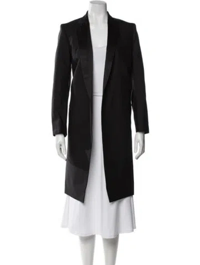 Pre-owned Celine Crombie Wool Coat In Black