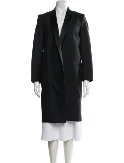 Pre-owned Celine Crombie Wool Coat In Black