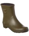 Celine Cropped Rubber Rain Boot In Green