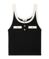 Celine Cropped Tank Top In Cotton Jersey