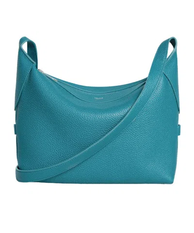 Celine Crossbody Bag Harry In Grained Calfskin In Blue