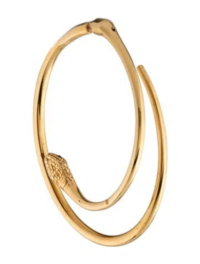 Pre-owned Celine Crystal Snake Single Ear Cuff In Black
