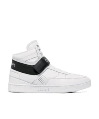 Celine Ct-03 Leather Sports Shoes With High Uppers In White