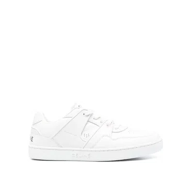 Celine Ct-04 Low Top Leather Sneakers In White