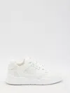 Celine Men Ct-09 Leather Sneakers With Mesh Inserts In White