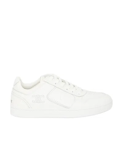 Celine Ct-10 Lacing Round Head Low-cut Casual Shoes In White