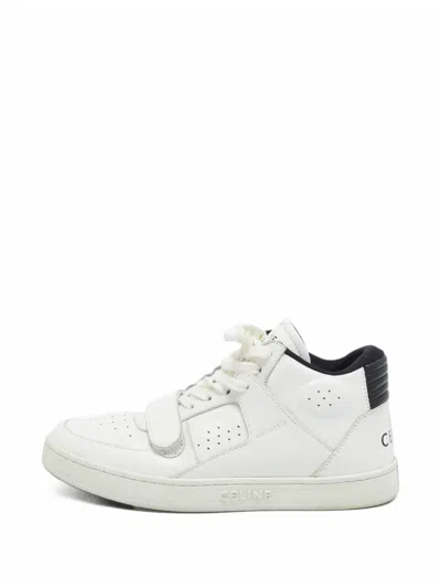 Pre-owned Celine Ct-02 High-top Sneakers In White