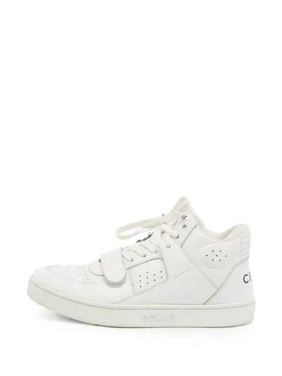 Pre-owned Celine Ct-02 Touch-strap Sneakers In White