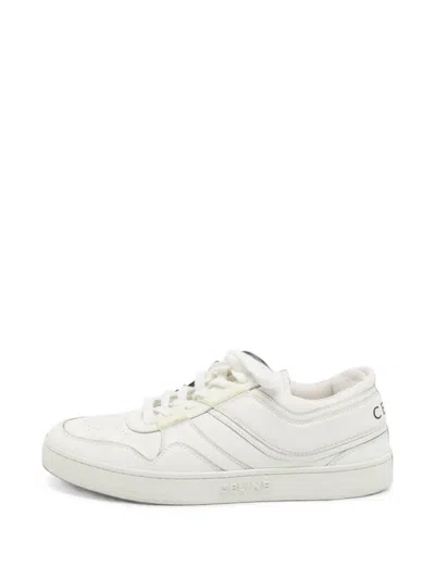 Pre-owned Celine Ct-02 Touch-strap Sneakers In White
