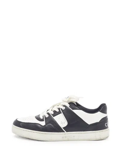 Pre-owned Celine Ct-07 Leather Sneakers In Black