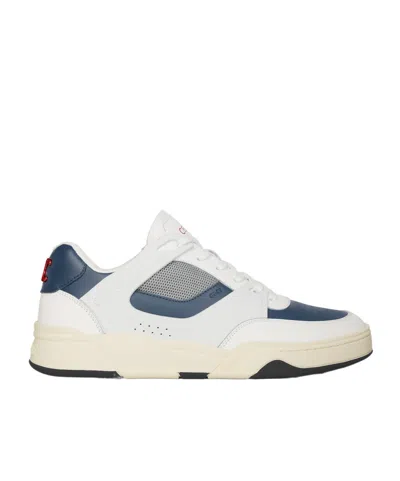 Celine Ct-09 Trainer Sneaker In Calfskin And Mesh In White