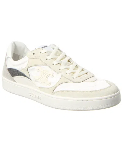 Celine Ct-12 Leather & Suede Sneaker In White