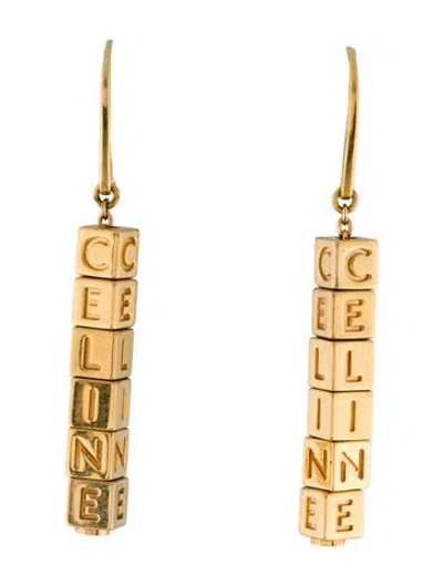 Pre-owned Celine Cube Drop Earrings In Multi