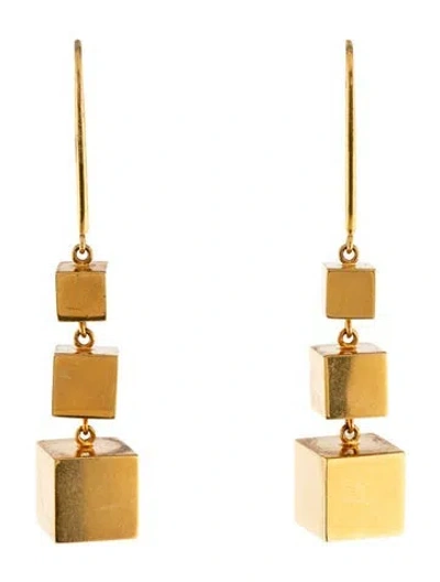 Pre-owned Celine Cube Drop Earrings In Multicolor