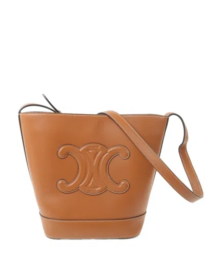 Pre-owned Celine Cuir Triomphe Shoulder Bag In Brown