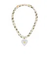 Celine Cœur Triomphe Necklace In Silk, Resin And Brass With Gold Finish