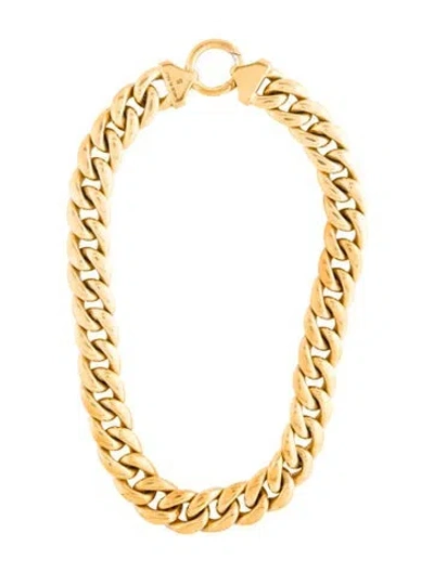 Pre-owned Celine Curb Chain Necklace, 14.75" In Multi