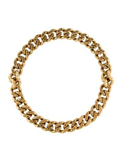 Pre-owned Celine Curb Link Chain Necklace, 16" In Multicolor