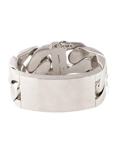 Pre-owned Celine Curb Link Id Bracelet, 7.5" In Multi