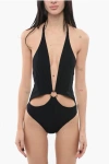 Celine Cut-out One Piece Swimsuit With Golden Effect Details