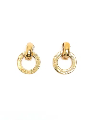 Celine Céline Dangling Clip-on Earrings In Metallic