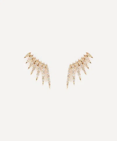 Celine Daoust 14ct Gold Flying Wings Diamond Stud Earrings