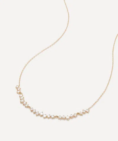 Celine Daoust 14ct Gold Long Twisted Rose Cut Diamonds Necklace