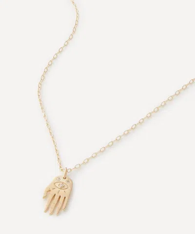 Celine Daoust 14ct Gold Mini Dharma's Hand Pendant Necklace