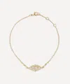 Celine Daoust 14ct Gold Moonstone Eye And Diamond Bracelet