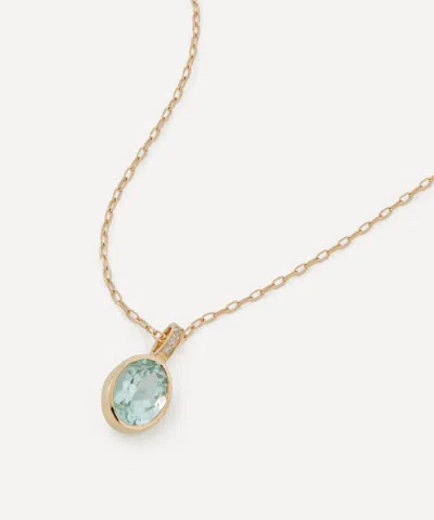 Celine Daoust 14ct Gold Tourmaline Maya Special Cut Pendant Necklace