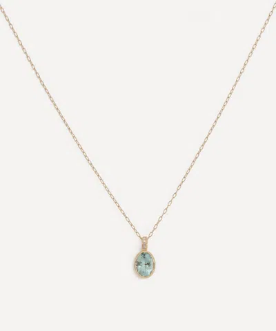 Celine Daoust 14ct Gold Turquoise Tourmaline Maya Pendant Necklace