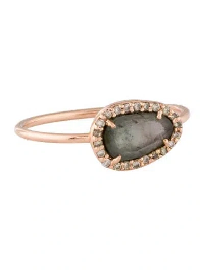 Pre-owned Celine Daoust 14k Tourmaline & Diamond Cocktail Ring In Multi